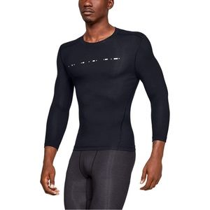 Under Armour Men's Recovery Compression Shirt 3/4 Sleeve Black Large 1318388